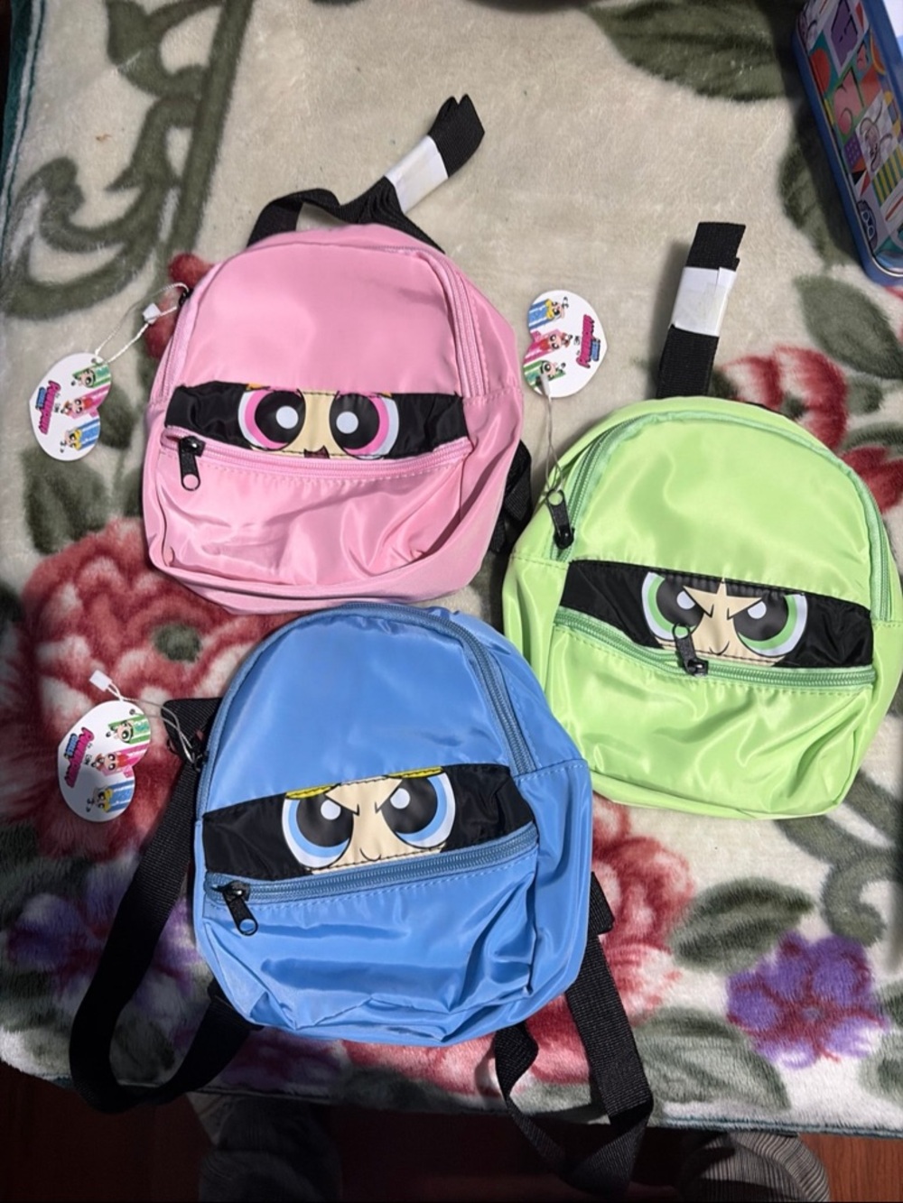 Character Mini Backpack - Pink, Blue, Green